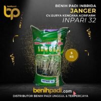 Benih Padi Inbrida Merk JANGER Varietas INPARI 32 Produksi CV SURYA KENCANA AGRIFRAM